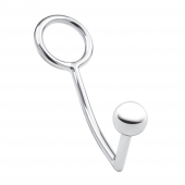 Кольцо на пенис с анальным стимулятором Stainless Steel Anal Hook   Cock Ring - BlueLine - в Нефтекамске купить с доставкой