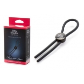 Тёмно-серое эрекционное кольцо с зажимом Again and Again Adjustable Cock Ring - Fifty Shades of Grey - в Нефтекамске купить с доставкой