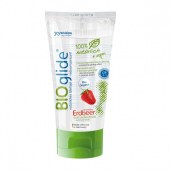 Гель-смазка на водной основе с ароматом клубники BioGlide - 80 мл. - Joy Division - купить с доставкой в Нефтекамске