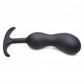 Черный массажер простаты с утяжелителями Premium Silicone Weighted Prostate Plug Large - 18,8 см. - XR Brands - в Нефтекамске купить с доставкой