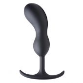 Черный массажер простаты с утяжелителями Premium Silicone Weighted Prostate Plug Large - 18,8 см. - XR Brands - в Нефтекамске купить с доставкой