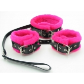 Набор с розовым мехом BDSM Light - БДСМ Арсенал - купить с доставкой в Нефтекамске
