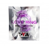 Фиолетовое виброкольцо с двумя вибропульками - Toyfa Basic - в Нефтекамске купить с доставкой