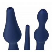 Набор из 3 универсальных насадок для анального душа Universal 3 Piece Silicone Enema Attachment Set - XR Brands - купить с доставкой в Нефтекамске