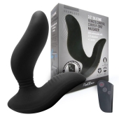Черный вибромассажер простаты 3,5’’ Remote Control Curve P-spot Massager - 12 см. - Erokay - в Нефтекамске купить с доставкой