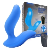 Синий вибромассажер простаты 3,5’’ Remote Control Curve P-spot Massager - 12 см. - Erokay - в Нефтекамске купить с доставкой