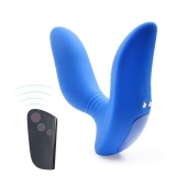 Синий вибромассажер простаты 3,5’’ Remote Control Curve P-spot Massager - 12 см. - Erokay - в Нефтекамске купить с доставкой