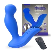 Синий вибромассажер простаты 3,5’’ Remote Control P-spot Massager - 12,5 см. - Erokay - в Нефтекамске купить с доставкой