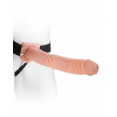 Фаллопротез телесного цвета Hollow Strap-On - 29 см. - Pipedream - купить с доставкой в Нефтекамске