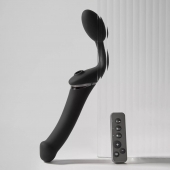 Черный безремневой вибрострапон Strap-On-Me Multi Orgasm Size XL - Strap-on-me - купить с доставкой в Нефтекамске