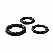 Набор из 3 черных эрекционных колец Babooom Ring Set - Adrien Lastic - в Нефтекамске купить с доставкой
