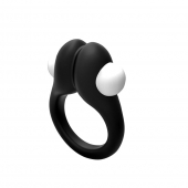 Черное эрекционное кольцо Zippy Vibrating Ring With Bullet - Adrien Lastic - в Нефтекамске купить с доставкой