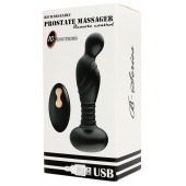 Черный массажер простаты с вибрацей и возвратно-поступательными движениями - Boys of Toys - в Нефтекамске купить с доставкой