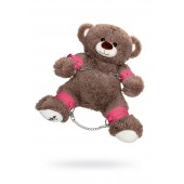 Бондажный набор: бурый мишка с розовыми оковами и наручниками - Pecado - купить с доставкой в Нефтекамске