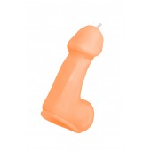 Оранжевая свеча в форме пениса - 47 гр. - Pecado - купить с доставкой в Нефтекамске