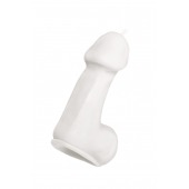 Белая свеча в форме пениса - 47 гр. - Pecado - купить с доставкой в Нефтекамске