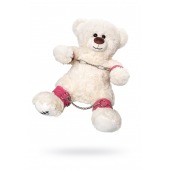 Бондажный набор: белый мишка с розовыми оковами и наручниками - Pecado - купить с доставкой в Нефтекамске