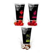 Набор из 3 съедобных лубрикантов JUJU (клубника, малина, кокос) - JuJu - купить с доставкой в Нефтекамске