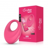 Розовое интерактивное эрекционное виброкольцо Leo - Easy toys - в Нефтекамске купить с доставкой