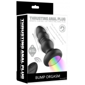 Черная анальная вибропробка с фрикционным механизмом и LED-подсветкой - 12,5 см. - Secwell в Нефтекамске Черная анальная вибропробка с фрикционным механизмом и LED-подсветкой - 12,5 см. - Secwell