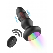 Черная анальная вибропробка с фрикционным механизмом и LED-подсветкой - 12,5 см. - Secwell в Нефтекамске Черная анальная вибропробка с фрикционным механизмом и LED-подсветкой - 12,5 см. - Secwell