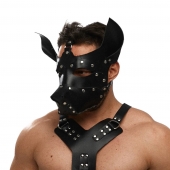 Черная кожаная маска «Собака» - Crazy Handmade - купить с доставкой в Нефтекамске Черная кожаная маска «Собака» - Crazy Handmade - купить с доставкой в Нефтекамске