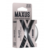 Черные утолщенные презервативы MAXUS Extra Strong с железным кейсом - 3 шт. - Maxus - купить с доставкой в Нефтекамске