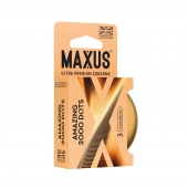 Точечные презервативы MAXUS 2000 Amazing Dots с железным кейсом - 3 шт. - Maxus - купить с доставкой в Нефтекамске