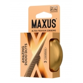 Точечные презервативы MAXUS 2000 Amazing Dots с железным кейсом - 3 шт. - Maxus - купить с доставкой в Нефтекамске