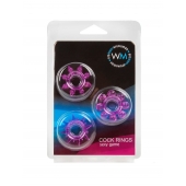 Набор из 3 лиловых эрекционных колец различной формы - Erowoman-Eroman - в Нефтекамске купить с доставкой Набор из 3 лиловых эрекционных колец различной формы - Erowoman-Eroman - в Нефтекамске купить с доставкой