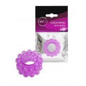 Лиловое эрекционное кольцо с 2 рядами стимулирующих шариков - Erowoman-Eroman - в Нефтекамске купить с доставкой
