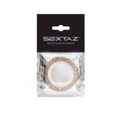 Эрекционное кольцо с бежевыми «ресничками» - Sextaz - в Нефтекамске купить с доставкой