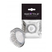 Эластичное эрекционное кольцо с длинными черными «ресничками» - Sextaz - в Нефтекамске купить с доставкой