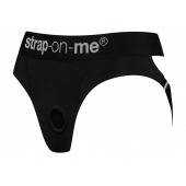 Черные трусики для насадок Heroine Lingerie Harness - size XL - Strap-on-me - купить с доставкой в Нефтекамске