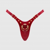 Красный пояс для фиксации насадок Strap-On-Me Leatherette Harness Fabulous - Strap-on-me - купить с доставкой в Нефтекамске