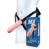 Мужской полый страпон на регулируемых ремешках - 22 см. - Sex Expert - купить с доставкой в Нефтекамске