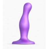 Фиолетовая насадка Strap-On-Me Dildo Plug Curvy size S - Strap-on-me - купить с доставкой в Нефтекамске
