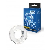 Прозрачное эрекционное кольцо в форме гайки - Sex Expert - в Нефтекамске купить с доставкой