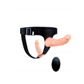 Женский страпон с 2 насадками, вибрацией и пультом ДУ - Erowoman-Eroman - купить с доставкой в Нефтекамске