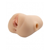 Телесный мастурбатор с вибрацией Double Pounder Vibrating Squeeze Stroker - Pipedream - в Нефтекамске купить с доставкой