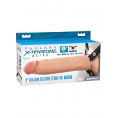 Телесный пустотелый фаллопротез 9’’ Hollow Silicone Strap-On - 24,1 см. - Pipedream - купить с доставкой в Нефтекамске