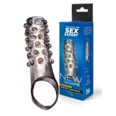 Дымчатая насадка на пенис с выпуклостями - 11 см. - Sex Expert - в Нефтекамске купить с доставкой