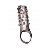 Дымчатая насадка на пенис с выпуклостями - 11 см. - Sex Expert - в Нефтекамске купить с доставкой