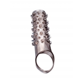 Дымчатая насадка на пенис с шипами и выпуклостями - 12 см. - Sex Expert - в Нефтекамске купить с доставкой