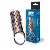 Дымчатая насадка на пенис с шипами и выпуклостями - 12,5 см. - Sex Expert - в Нефтекамске купить с доставкой