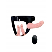 Женский страпон с 3 насадками и вибрацией - Erowoman-Eroman - купить с доставкой в Нефтекамске