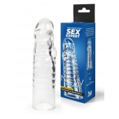 Прозрачная закрытая насадка на член - 15 см. - Sex Expert - в Нефтекамске купить с доставкой