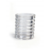 Прозрачная сквозная насадка на пенис с ребрышками - Sex Expert - в Нефтекамске купить с доставкой