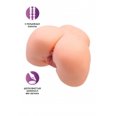 Телесный мастурбатор в форме попки с 2 любовными входами - No Name - в Нефтекамске купить с доставкой