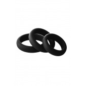 Набор из 3 черных эрекционных колец Smooth Silicone Cockring Pack - Dream Toys - в Нефтекамске купить с доставкой